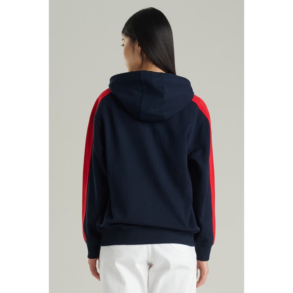 Mc jeans เสื้อกันหนาว ฮู้ดดี้ Unisex แขนยาว สีกรมท่า MJHP223 https://wayoza.com