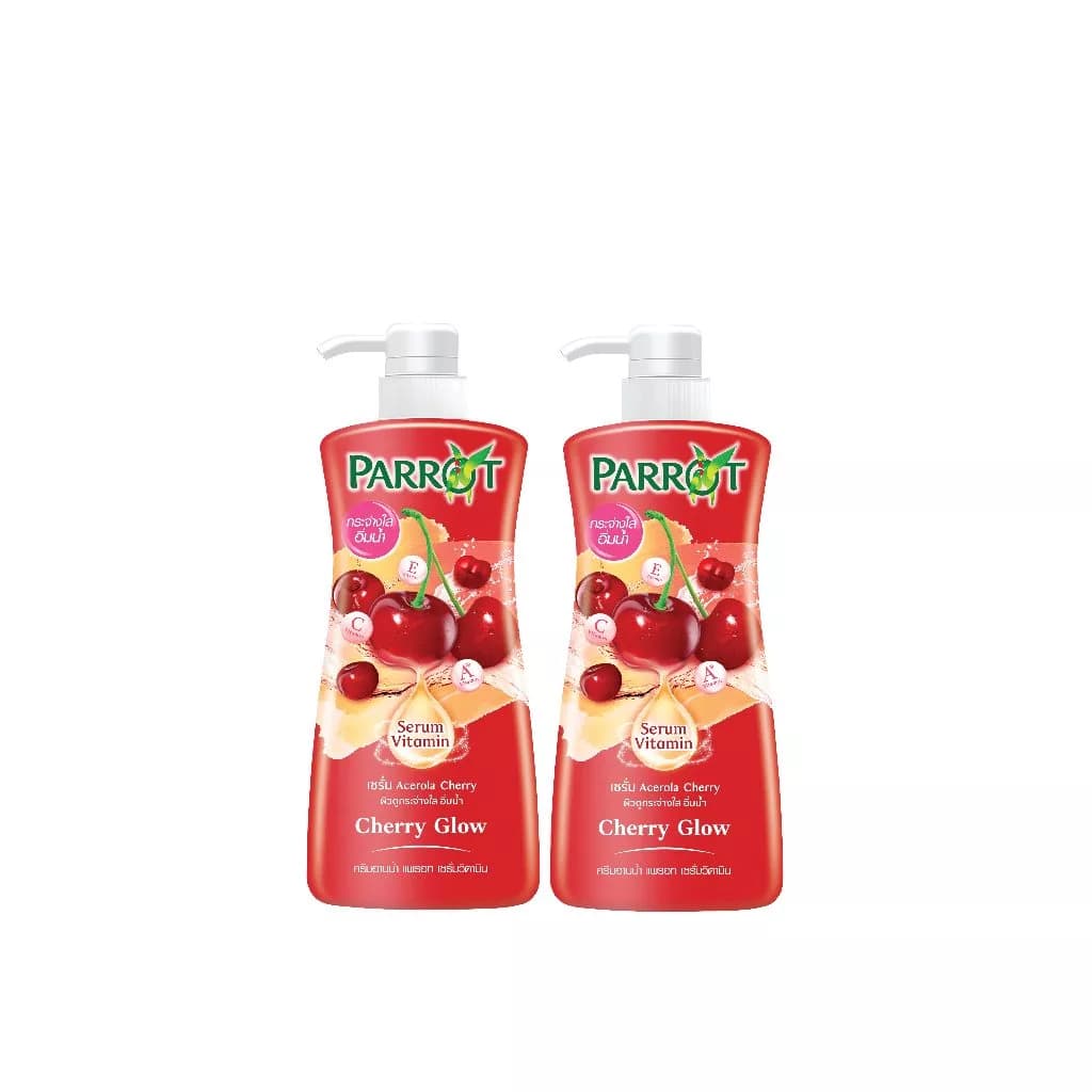 PARROT แพรอทครีมอาบน้ำ เซรั่ม วิตามิน เชอร์รี่ โกลว์ Shower Cream Serum Vitamin Cherry Glow สบู่เหลว https://wayoza.com