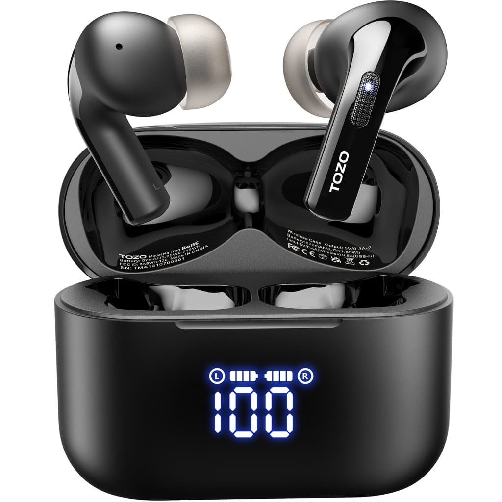 TOZO Tonal Pods หูฟังบลูทูธ In-Ear หูฟังไร้สาย Bluetooth 5.3 แบตอึด 10.5 ชม./ชาร์จ ชาร์จไร้สาย กันน้ำ IPX8 https://wayoza.com