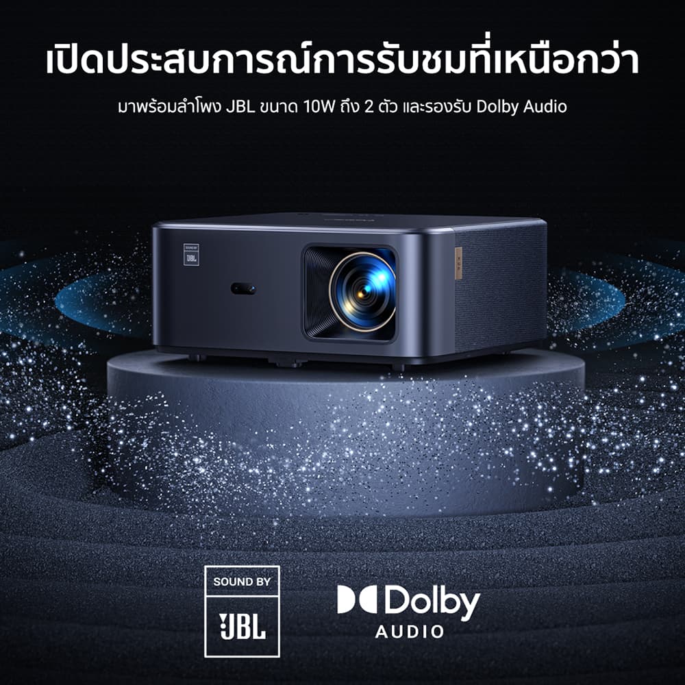 Yaber K2s โปรเจคเตอร์ Google TV คมชัด 1080P FHD โฟกัสอัตโนมัติ รองรับ 4K Projector Netflix projector ดูหนัง https://wayoza.com