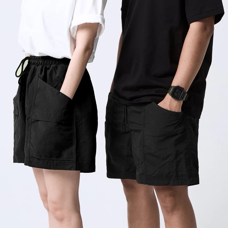 UPPERGOD กางเกงขาสั้น Shorts Nylon มีเชือกผูกเอว เกรดพรีเมี่ยม สีดำ สีเทา สีเขียวขี้ม้า สีครีม https://wayoza.com