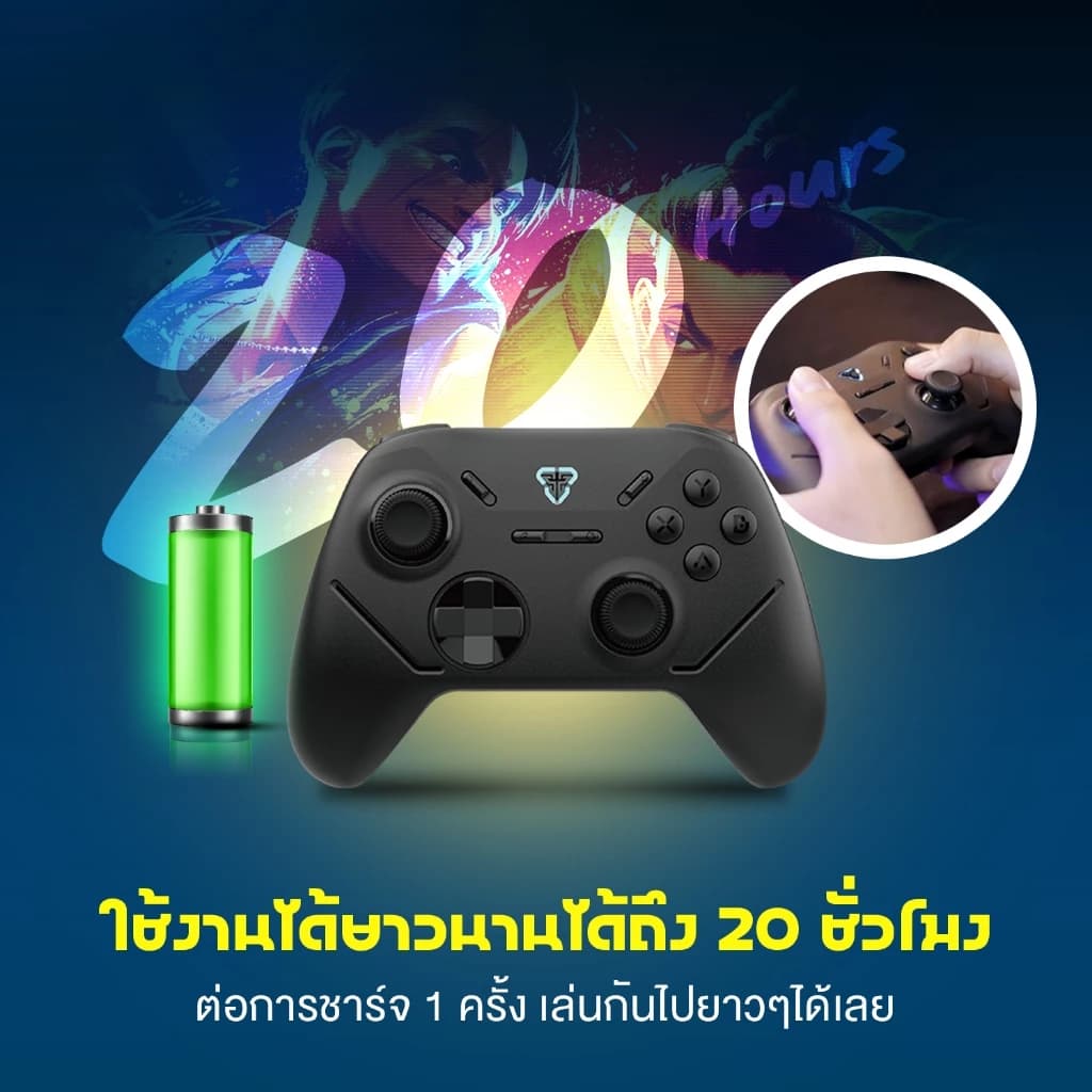 FANTECH WGP13S จอยเกมมิ่ง joystick คอนโทรลเลอร์ รูปทรงสไตล์ X-BOX Wireless 2.4Ghz Gaming Controller สำหรับ PC/PS3 https://wayoza.com