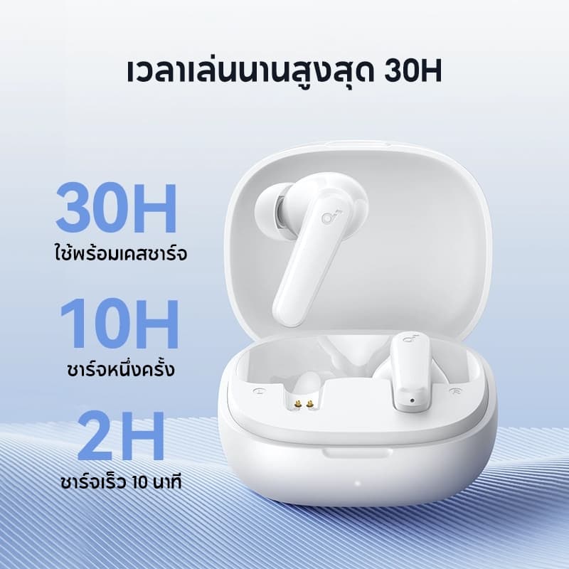 Soundcore R50i /R50i NC (P30i) หูฟังบลูทูธ สายหูฟังไร BassUp หูฟังไร้สาย บลูทูธ 5.3 EQ และกันน้ําระดับ IPX5, Game Mode https://wayoza.com