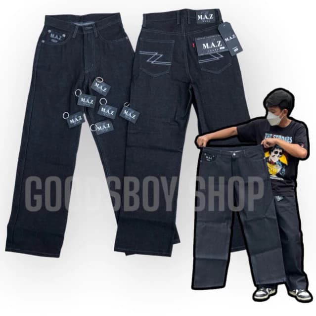 M.A.Z กางเกงยีนส์ปั้นเฟดผ้าดิบ16oz.ดีเทลใหม่ แถมป้าย+ตะขอห้อย