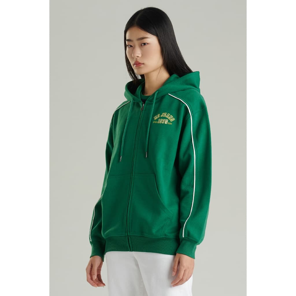 Mc jeans เสื้อกันหนาว ฮู้ดดี้ Unisex แขนยาว สีเขียว MJHP224 https://wayoza.com