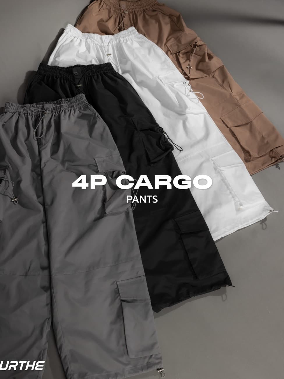 URTHE - กางเกงคาร์โก้ ขายาว เอวยืด รุ่น 4P CARGO https://wayoza.com