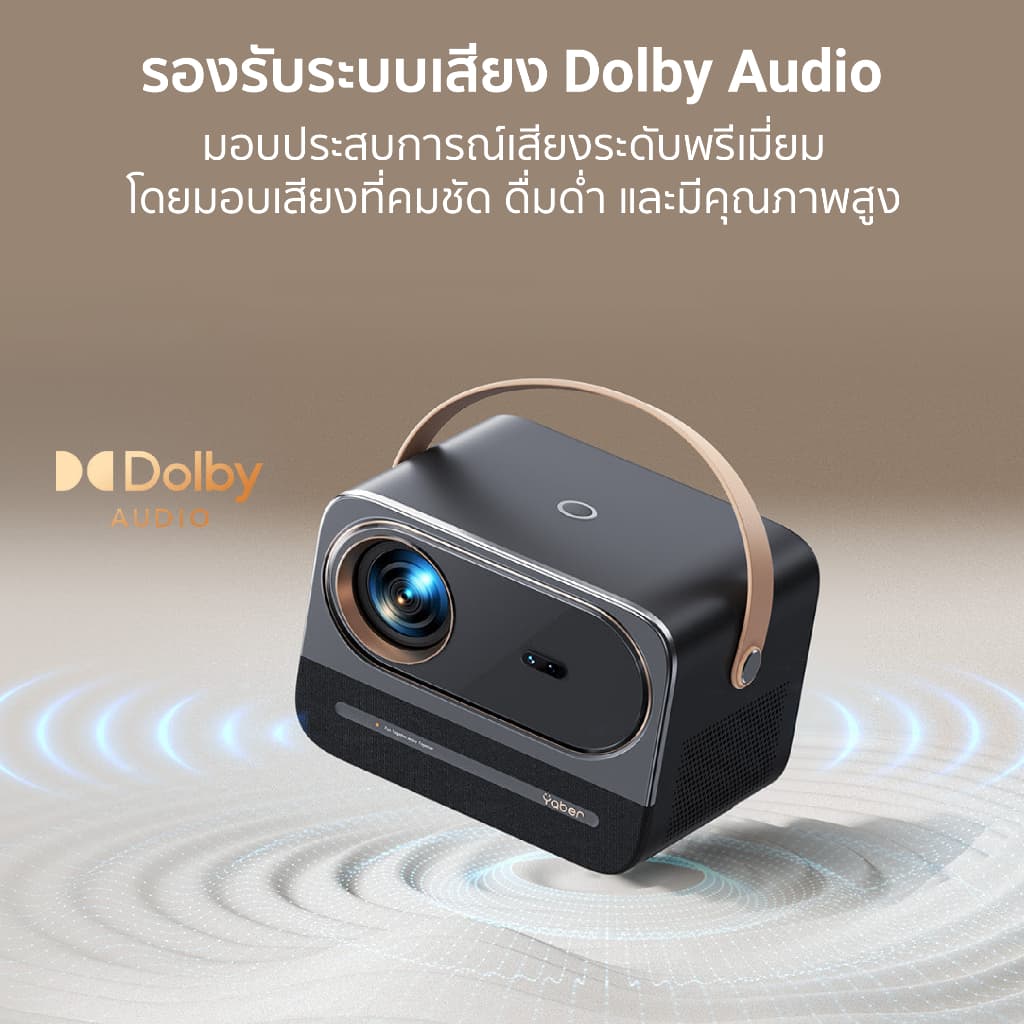 Yaber U12 โปรเจคเตอร์ Linux OS 1080P รองรับ 4K โฟกัสอัตโนมัติ Netflix สว่าง 700 ANSI Dolby Audio Wi-Fi 6 https://wayoza.com