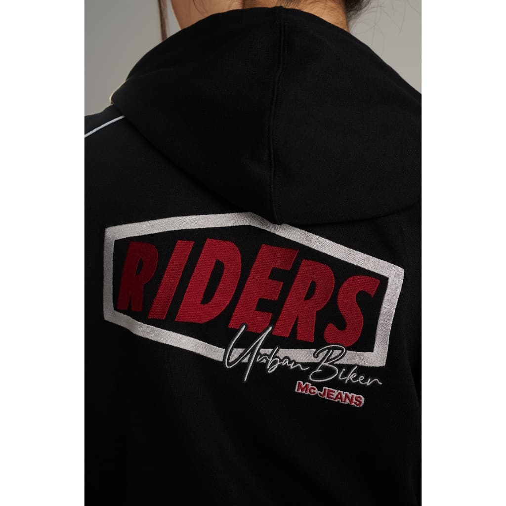 Mc jeans เสื้อกันหนาว ฮู้ดดี้ Unisex แขนยาว สีดำ MJHP215 https://wayoza.com