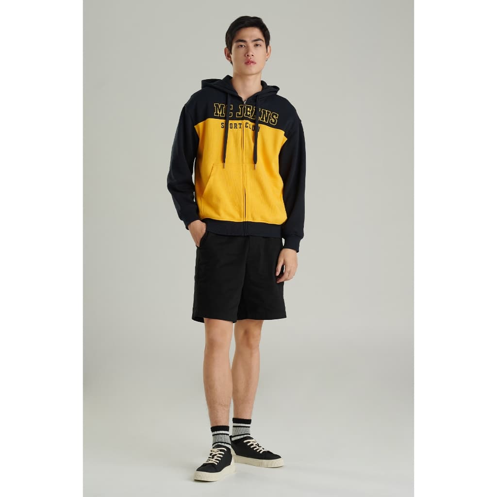 Mc jeans เสื้อกันหนาว ฮู้ดดี้ Unisex แขนยาว สีกรมท่า MJHP219 https://wayoza.com