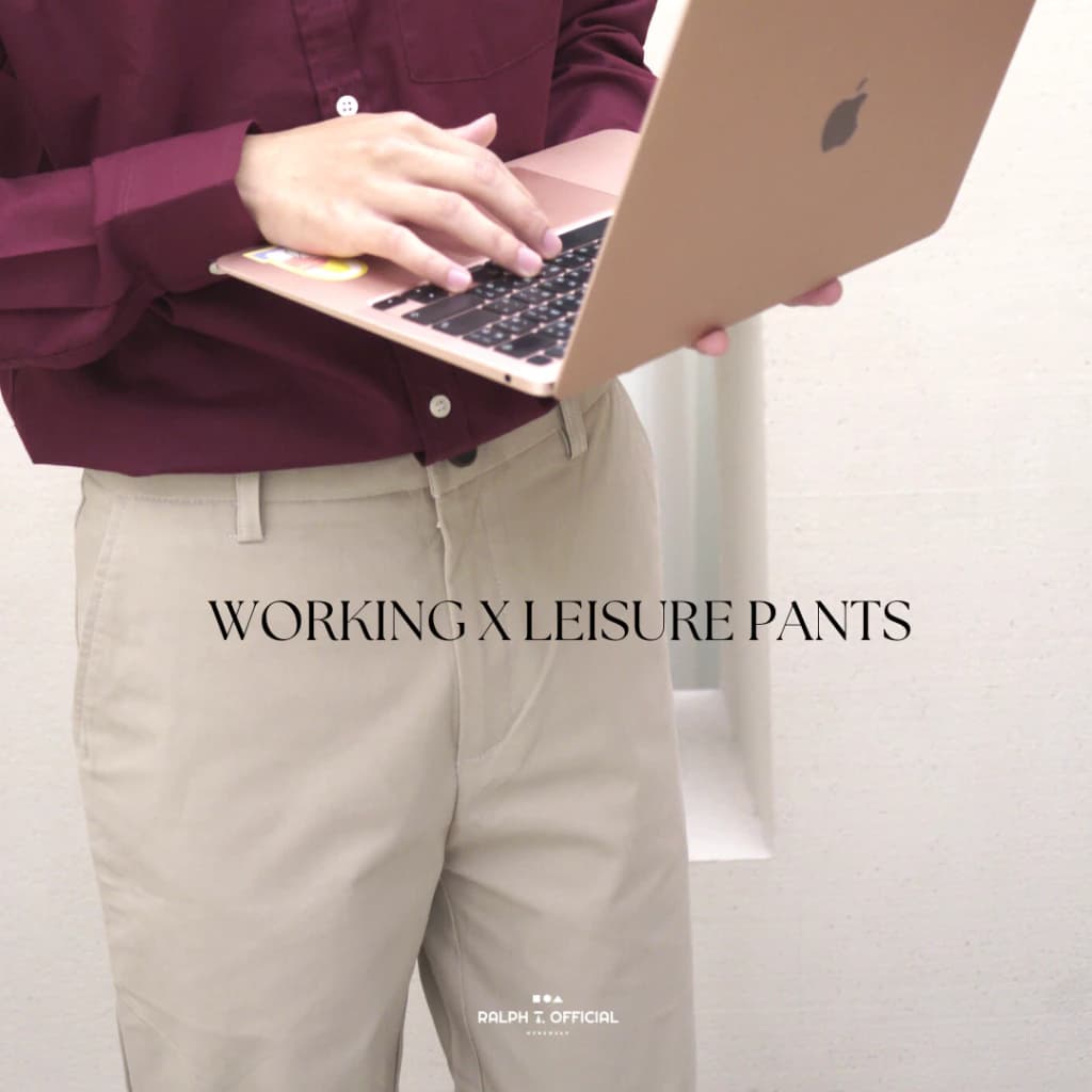 RALPH T OFFICIAL กางเกงขาเต่อ 5 ส่วน ชิโน่ยืดนุ่ม ทรงเกาหลี KOREAN ANKLE PANTS กางเกงขายาว ผู้ชาย สแล็ค สีขาว สีกรม สีเบจ สีดำ https://wayoza.com