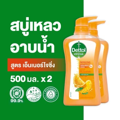 Dettol เดทตอล เจลอาบน้ำ สบู่เหลวเดทตอล แอนตี้แบคทีเรีย สูตรเอ็นเนอร์ไจซิ่ง
