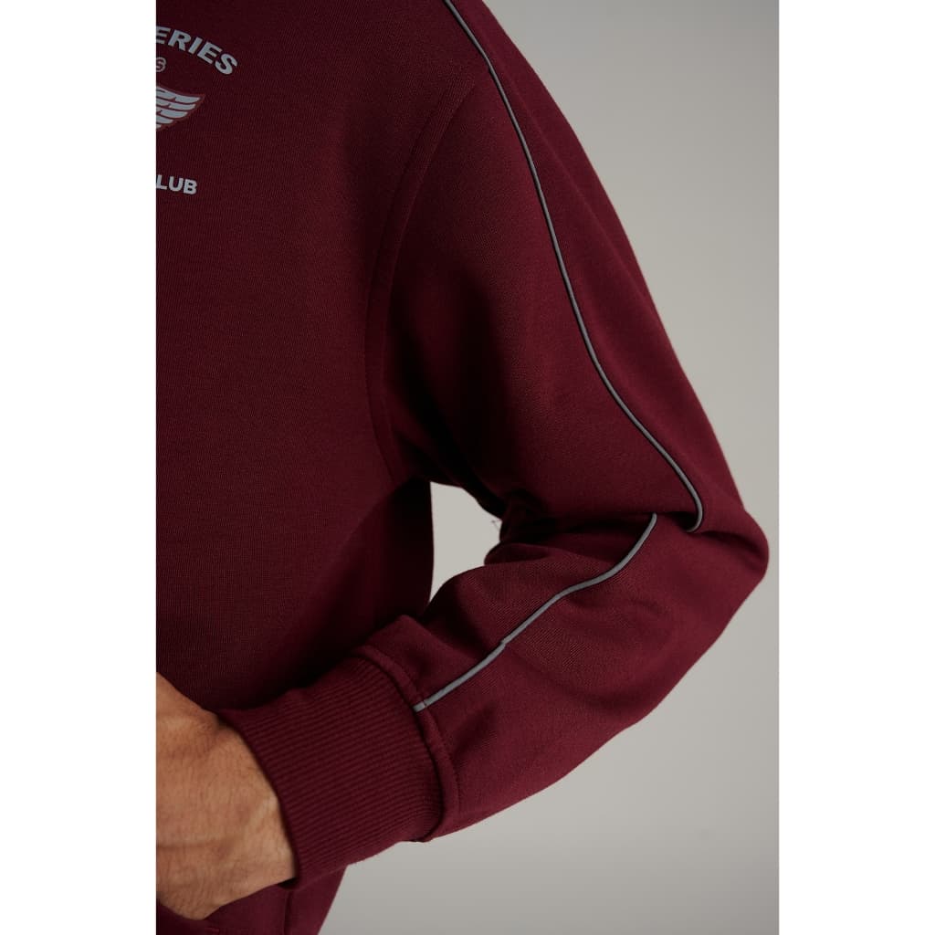 Mc jeans เสื้อกันหนาว ฮู้ดดี้ Unisex แขนยาว สีแดงเลือดหมู MJHP217 https://wayoza.com