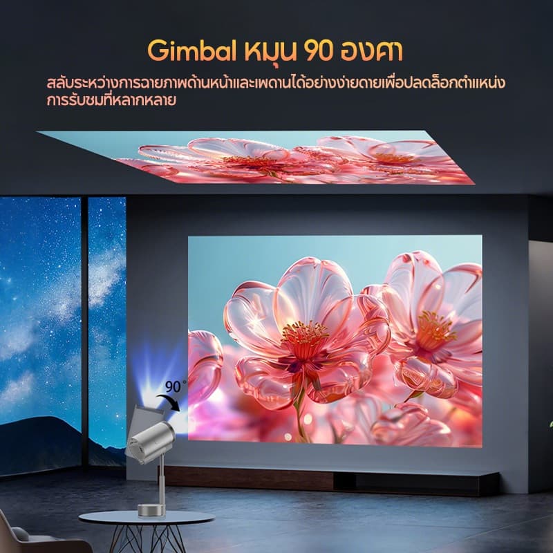 FUNFOOX MIURA-Ultra Mini โปรเจคเตอร์ Android TV 1080P รองรับ 4K Native 200ANSI WiFi6 แอนดรอยด์ 13 2G+16G projector ดูหนัง https://wayoza.com
