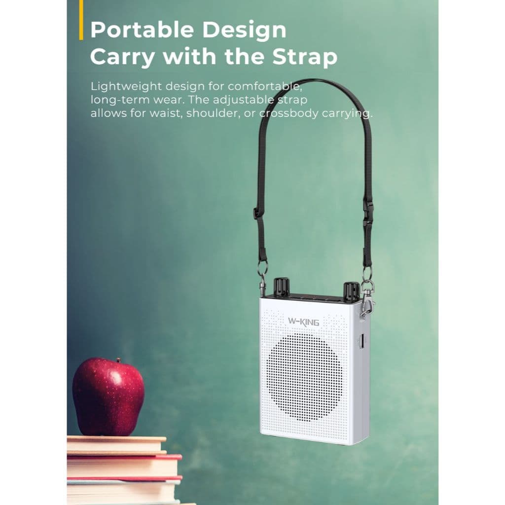 W-King KS06 ลำโพงช่วยสอน ไมค์ไร้สาย ลำโพงบลูทูธ ลำโพงFM ลำโพงไกด์ แบต 13 ชม/ชาร์จ https://wayoza.com