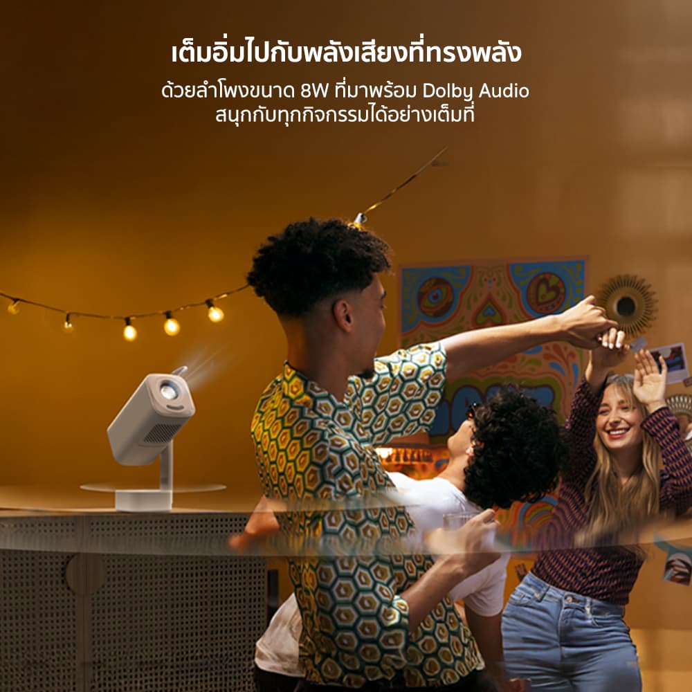 Yaber T1 Pro โปรเจคเตอร์ Linux OS 1080P โฟกัสอัตโนมัติ หมุนได้ 180° คมชัด 1080P FHD ลำโพง 8W น้ำหนักเบา https://wayoza.com