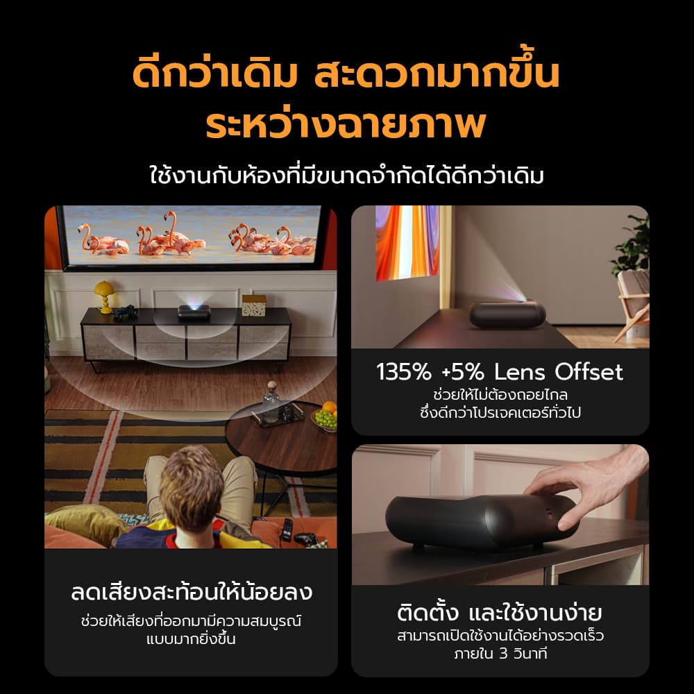 Yaber K300s Laser โปรเจคเตอร์ Google TV 1080P โฟกัสอัตโนมัติ Projector UST สว่าง 1000 ANSI Sound by JBL MEMC ดูหนัง https://wayoza.com