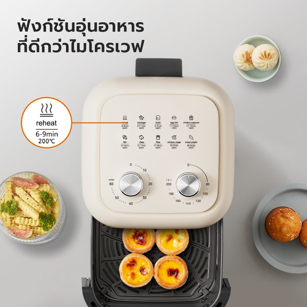 Gaabor รุ่น AF-80M01A หม้อทอดไร้น้ำมัน 8 ลิตร อเนกประสงค์ ครอบครัวใหญ่ทำได้หลากหลาย อุ่นซ้ำง่าย ออกแบบตัดไฟอัตโนมัติ ปลอดภัย เก็บง่าย https://wayoza.com