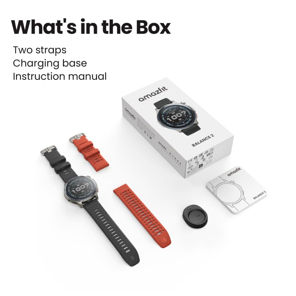 Amazfit Balance 2 47mm Smartwatch หน้าจอ AMOLED Sapphire 1.5" แบต 21วัน ฟรีแผนที่นำทาง กันน้ำ10ATM ดำน้ำลึก https://wayoza.com