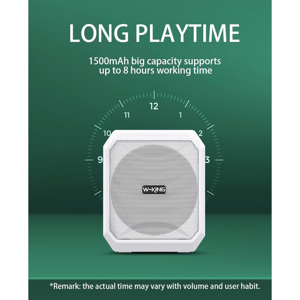 W-King KS01 ลำโพงช่วยสอน ไมค์ช่วยสอน ลำโพงเล็ก ลำโพงเหน็บเอว ลำโพงไกด์ แบต 8 ชม/ชาร์จ https://wayoza.com