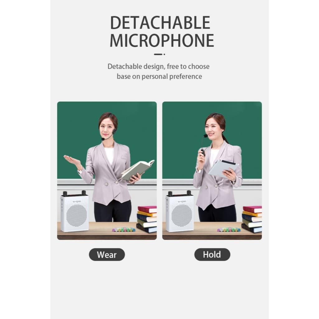 W-King KS16 ลำโพงช่วยสอน ไมค์ไร้สาย ลำโพงเล็ก ลำโพงFM ลำโพงไกด์ แบต 15 ชม/ชาร์จ https://wayoza.com