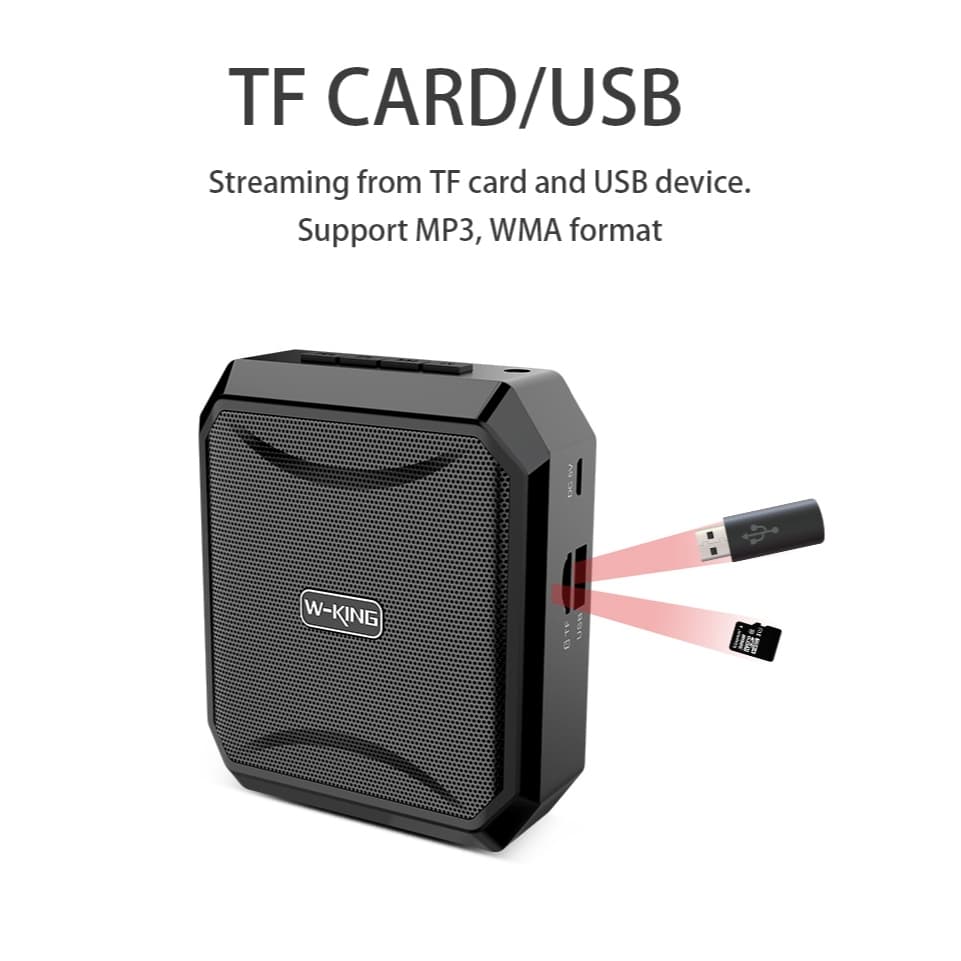 W-King KS01 ลำโพงช่วยสอน ไมค์ช่วยสอน ลำโพงเล็ก ลำโพงเหน็บเอว ลำโพงไกด์ แบต 8 ชม/ชาร์จ https://wayoza.com