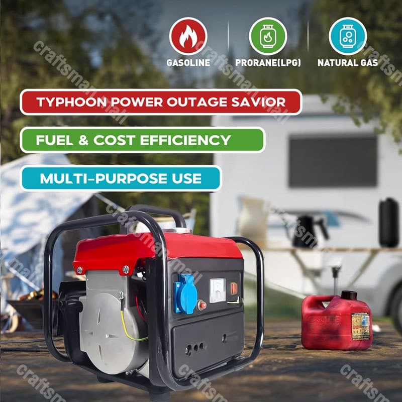 REAIM เครื่องปั่นไฟ 2 จังหวะ 650W มือดึงสตาร์ท ไฟฟ้าเงียบ ในการใช้งานในบ้านขนาดเล็ก https://wayoza.com