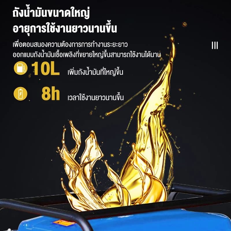 REAIM เครื่องปั่นไฟ 3.5 kw เครื่องปั่นไฟเบนซิน 3500W 4 จังหวะ เสียงเบาในการใช้งานในบ้านขนาดเล็ก https://wayoza.com