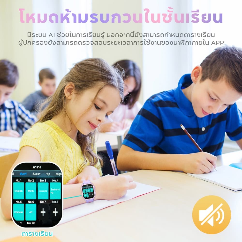 Aolon รุ่น DF96 นาฬิกาเด็ก GPS 4G โทร SIM วิดีโอคอล 4G กล้องหมุนได้ 270° ใช้ LINE ได้ AI ช่วยในการเรียนรู้ การเชื่อมต่อ WIFI https://wayoza.com