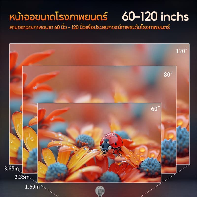 FUNFOOX MIURA-Ultra Mini โปรเจคเตอร์ Android TV 1080P รองรับ 4K Native 200ANSI WiFi6 แอนดรอยด์ 13 2G+16G projector ดูหนัง https://wayoza.com