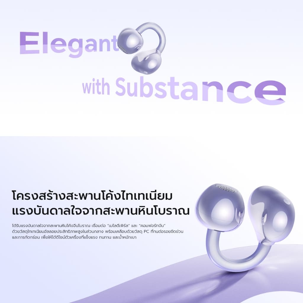 HONOR CHOICE Earbuds Clip หูฟังบลูทูธไร้สาย ใช้งานได้นาน 36 ชั่วโมง ระบบช่วยลดเสียงรบกวนขณะโทร https://wayoza.com
