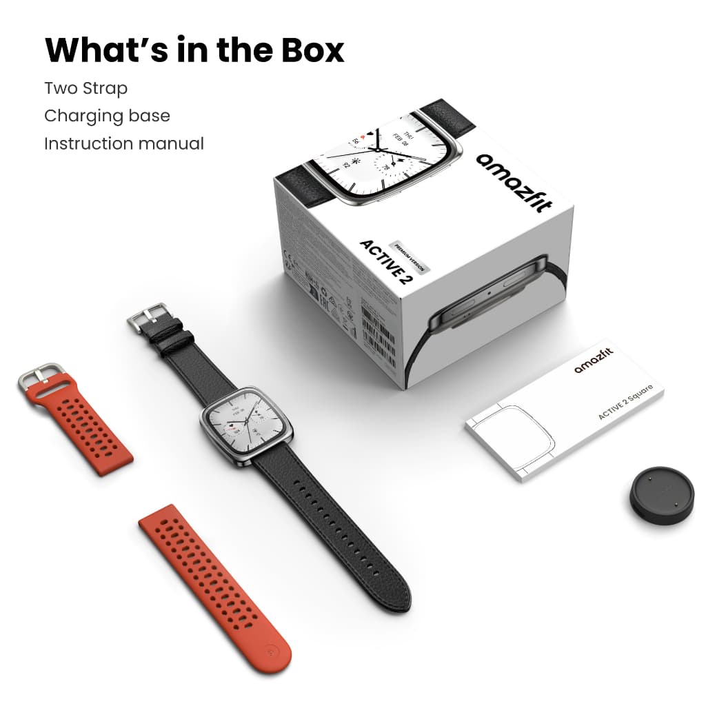 Amazfit Active 2 (Square) 43mm Smartwatch พร้อมระบบGPS 5 ระบบดาวเทียม โหมดกีฬา160+ แบตนาน 19 วัน https://wayoza.com