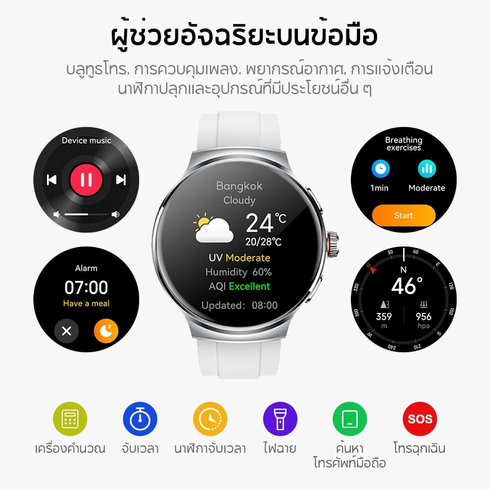 Aolon Prime 3 นาฬิกาสมาร์ทวอทช์ สแตนเลส 1.43'' หน้าจอ AMOLED กันน้ำ IP68 AOD ระบุประเภทการเคลื่อนไหวโดยอัตโนมัติ https://wayoza.com