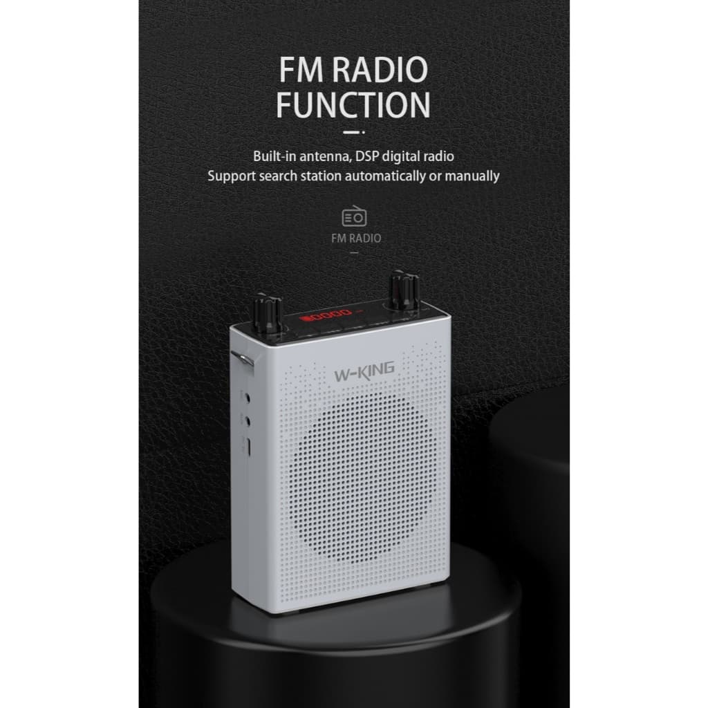 W-King KS16 ลำโพงช่วยสอน ไมค์ไร้สาย ลำโพงเล็ก ลำโพงFM ลำโพงไกด์ แบต 15 ชม/ชาร์จ https://wayoza.com