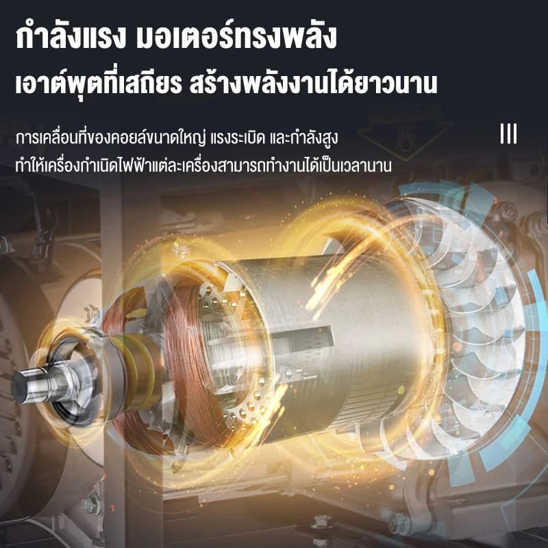 REAIM เครื่องปั่นไฟ 3.5 kw เครื่องปั่นไฟเบนซิน 3500W 4 จังหวะ เสียงเบาในการใช้งานในบ้านขนาดเล็ก https://wayoza.com