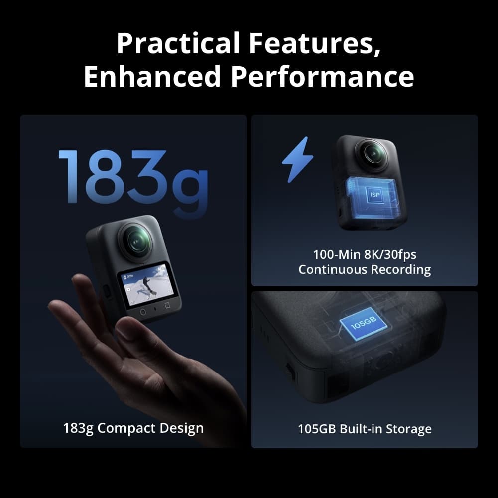 DJI OSMO 360 - กล้อง 360 องศา 1-Inch 8K/30fps Follow-Cam View ความจำในตัว 105 GB https://wayoza.com