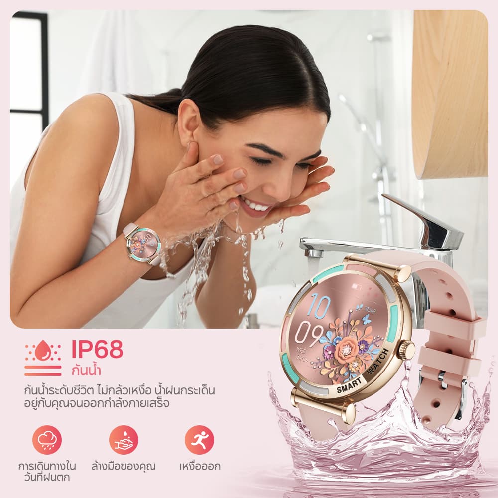 Aolon Lily R3 นาฬิกา smart watch 1.27'' นาฬิกาสำหรับผู้หญิง สายคล้องคอ 18 มม smartwatch ผู้หญิง IP68 กันน้ำ นาฬิกา ตรวจหาสุขภาพโดยอัตโนมัติ https://wayoza.com