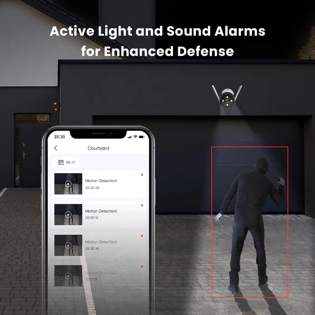 Tenda CT3 กล้องวงจรปิดไร้สาย Outdoor Wi-Fi Security Camera 2MP Full Color HD Night Vision IP Camera https://wayoza.com