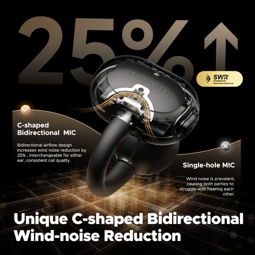 SOUNDPEATS POP Clip หูฟังบลูทูธ Bluetooth 5.4 ปุ่มกด clip on หูฟังไร้สาย Open Ear แบบหนีบหู มี Movie Mode Game Mode https://wayoza.com