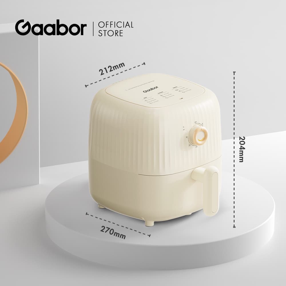 Gaabor รุ่น AF-25M01A ขนาด 2 ลิตร หม้อทอดไร้น้ำมัน ดีไซน์มินิมอล อเนกประสงค์ ระบบตัดไฟฟ้าอัตโนมัติ 900W Air fryer https://wayoza.com