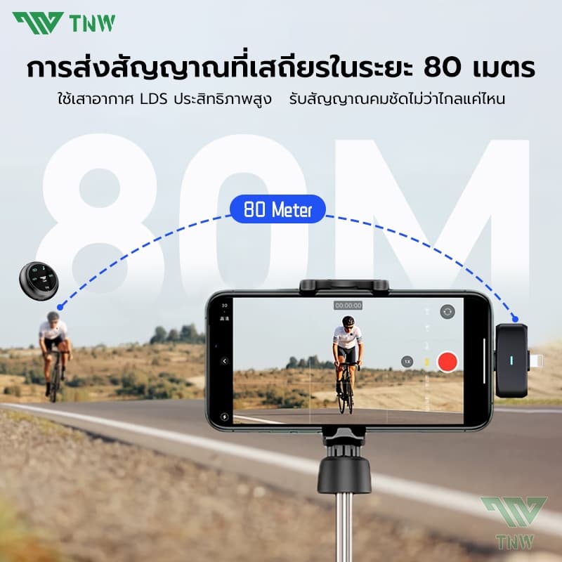 TNW A36 ไมค์ไร้สายไลฟ์สด 2-In-1 ไมโครโฟนไร้สาย การตัดเสียงรบกวนอัจฉริยะ 2.4GHz Wireless Microphone ไมค์ไลฟ์สด รองรับ IOS/Type-C https://wayoza.com