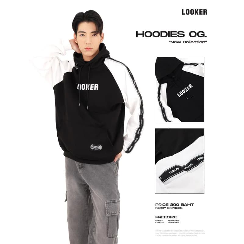 LOOKER HOODIES OG  เสื้อฮู้ดแขนยาว เสื้อแขนยาวมีฮู้ด https://wayoza.com