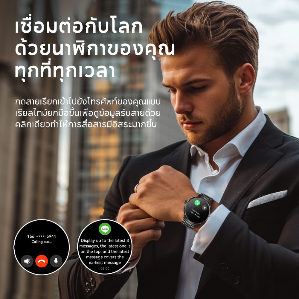 Aolon Prime 3 นาฬิกาสมาร์ทวอทช์ สแตนเลส 1.43'' หน้าจอ AMOLED กันน้ำ IP68 AOD ระบุประเภทการเคลื่อนไหวโดยอัตโนมัติ https://wayoza.com