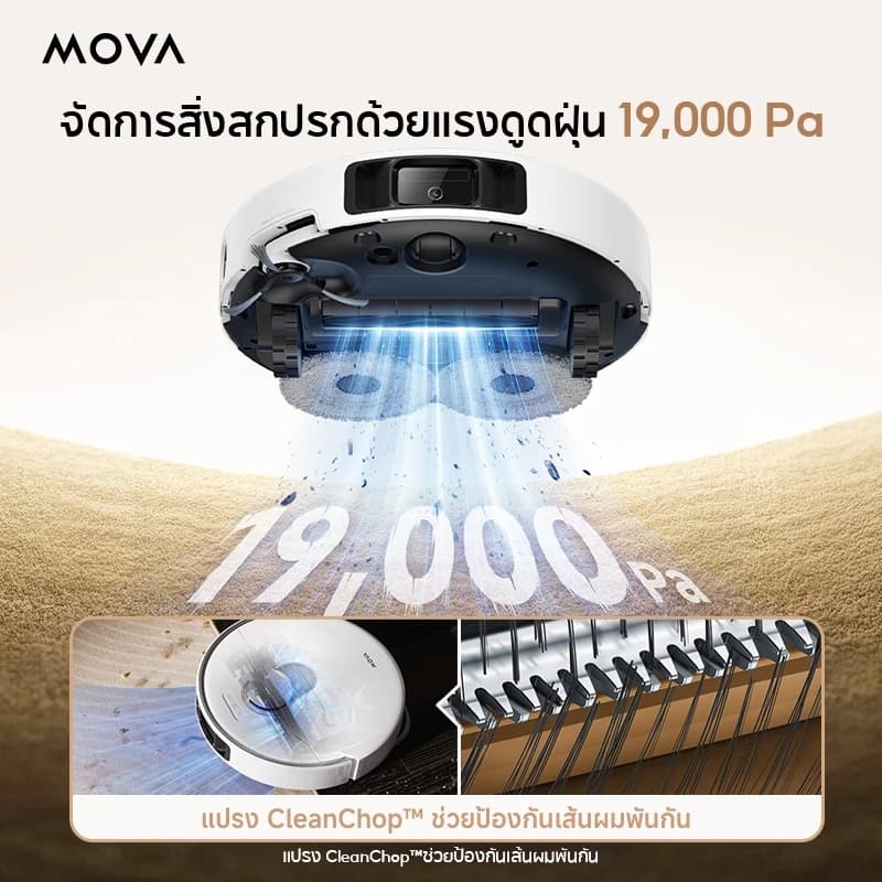 MOVA P50 Ultra Robot Vacuum Mop หุ่นยนต์ดูดฝุ่นและล้างพื้นแรงดูด19000Pa ทำความสะอาดได้ทั่วถึง หมดปัญหาผมพันกัน เครื่องถูพื้นอัจฉริยะ https://wayoza.com