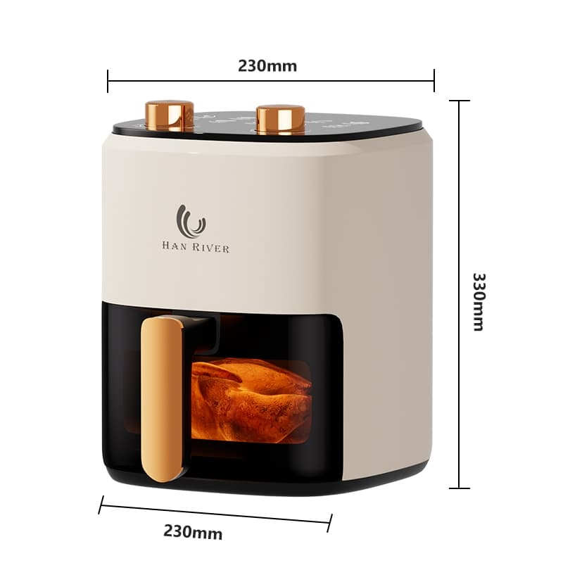 HAN RIVER รุ่น HRAF02 หม้อทอดไร้น้ำมัน 8 ลิตร อเนกประสงค์ Air fryer ควบคุมลูกบิดคู่ หน้าต่างโปร่งใส https://wayoza.com