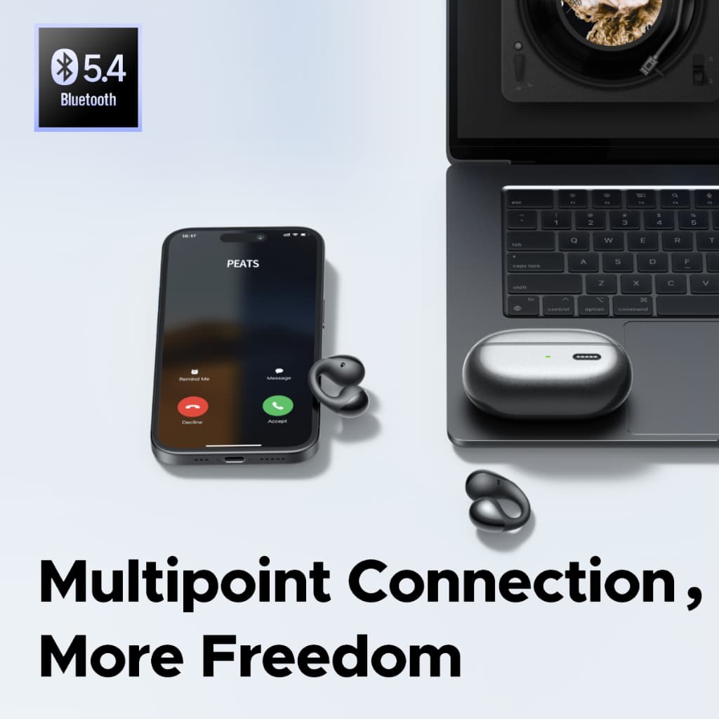 SoundPEATS PearlClip Pro หูฟังบลูทูธ clip on Bluetooth 5.4 หูฟังไร้สาย Open Ear Headphones https://wayoza.com
