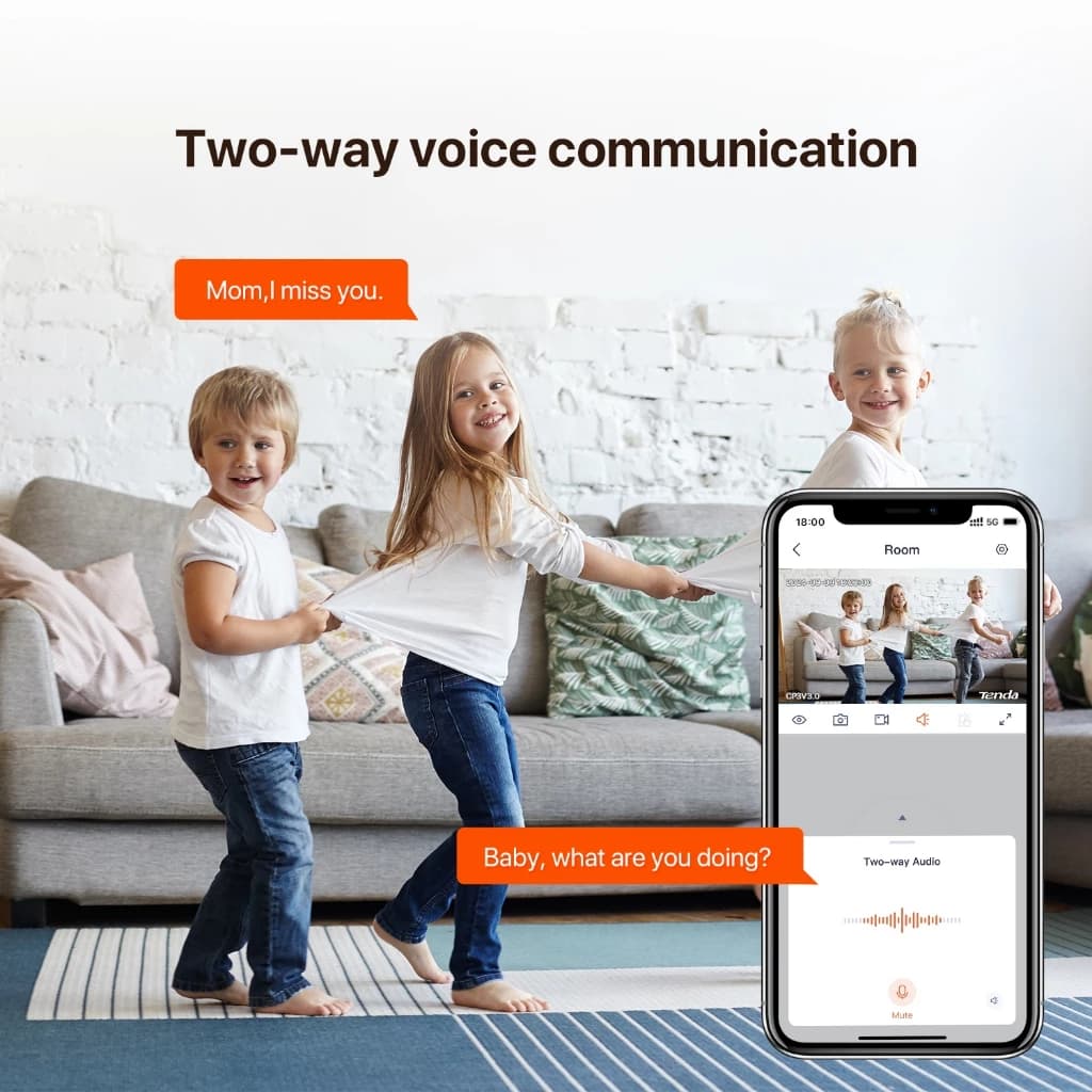 Tenda CP3 Pro 3MP IP Security Camera 3 ล้านพิกเซล กล้องไอพี กล้องวงจรปิด Night Vision Indoor CCTV https://wayoza.com