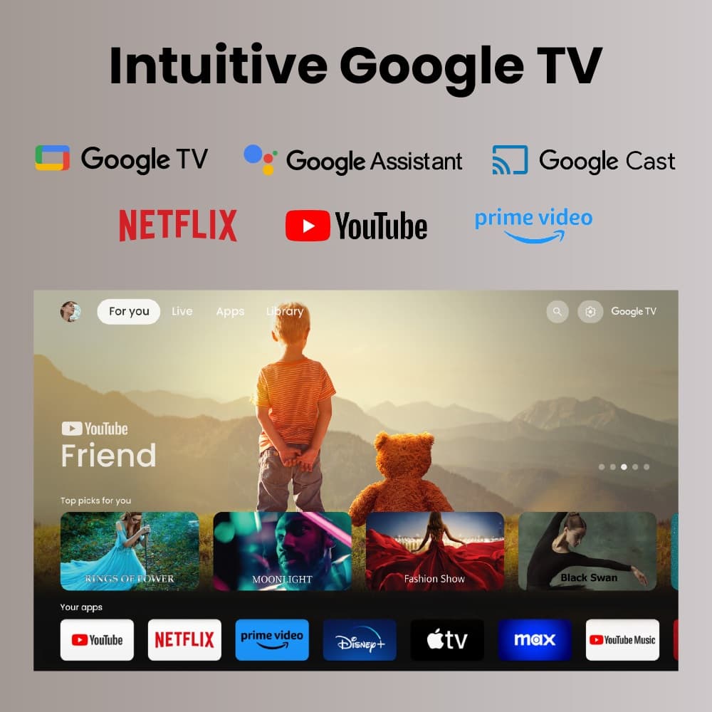 BenQ GP520 โปรเจคเตอร์ Google TV 4K HDR 2600lm Home Entertainment Projector (โปรเจคเตอร์ 4K) https://wayoza.com