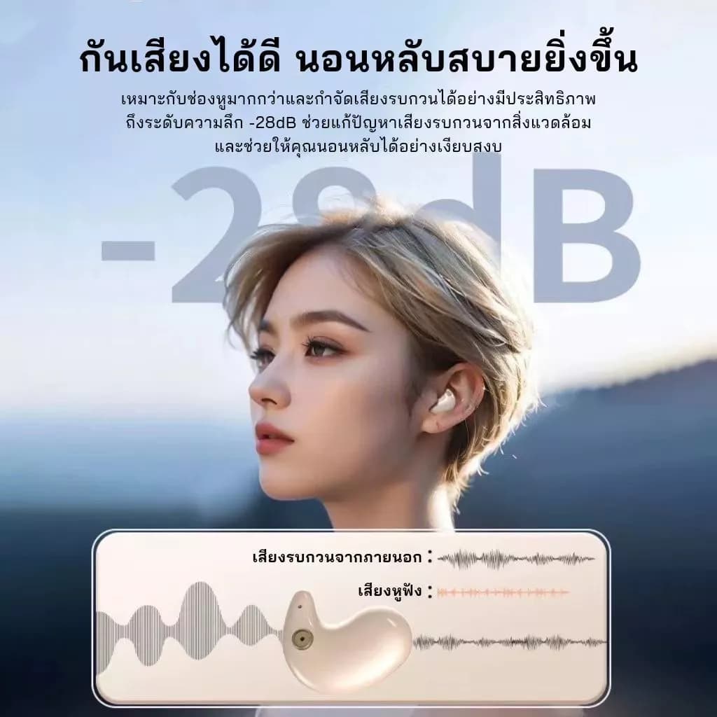 หูฟังใส่นอน หูฟังสำหรับการนอนหลับ J11 หูฟังไร้สาย Bluetooth 5.3 มีสายแถม เสียงสเตอริโอระดับ HiFi พร้อมไมโครโฟนในตัวแบบกันน้ำ https://wayoza.com