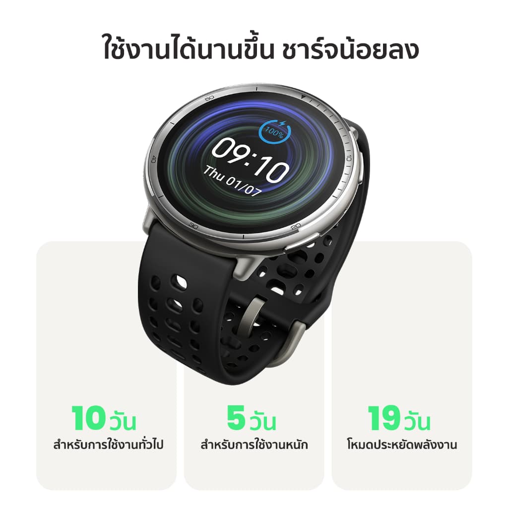 Amazfit Active 2 (Premium Version) 44mm Smartwatch พร้อมระบบGPS 5 ระบบดาวเทียม โหมดกีฬา160+ แถมสายซิลิโคน https://wayoza.com