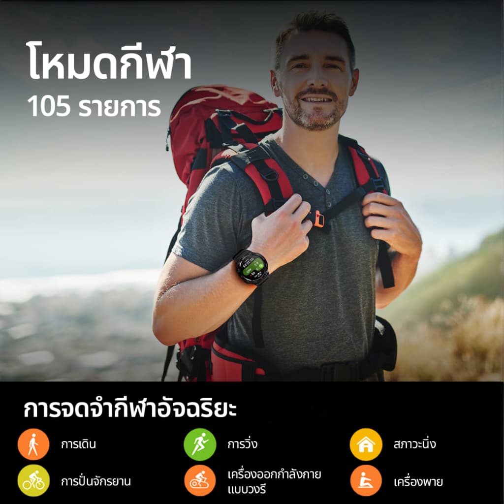Mibro Watch GS Pro/ GS Pro2 สมาร์ทวอทช์ คุยโทรศัพท์ได้ GPS ในตัว กันน้ำ 5ATM หน้าจอ AMOLED HD ขนาด 1.43 นิ้ว https://wayoza.com